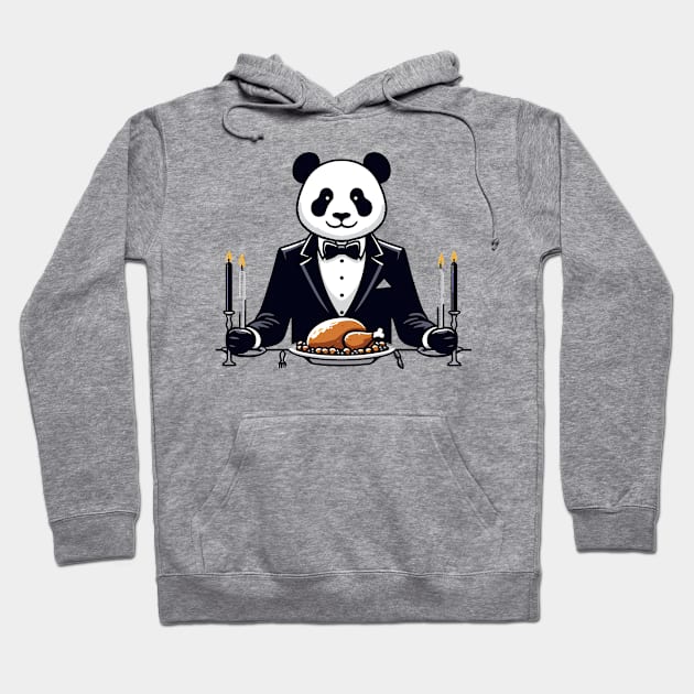 Happy Thanksgiving Giant Panda Hoodie by Graceful Designs